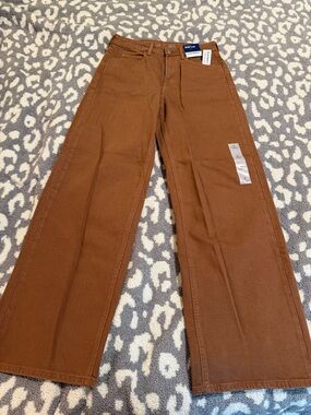 Old Navy Wide-Leg Jeans in Rustic Brown